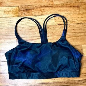 ALL IN MOTION size L Blue/Green/Black Sports Bra